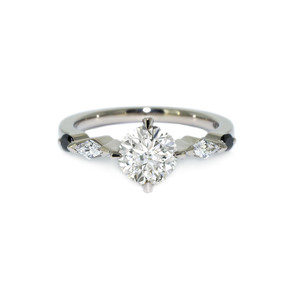 Lizunova Fine Jewels Pic 2 - Diamond engagement ring with kite diamonds by Sydney jewellers Lizunova