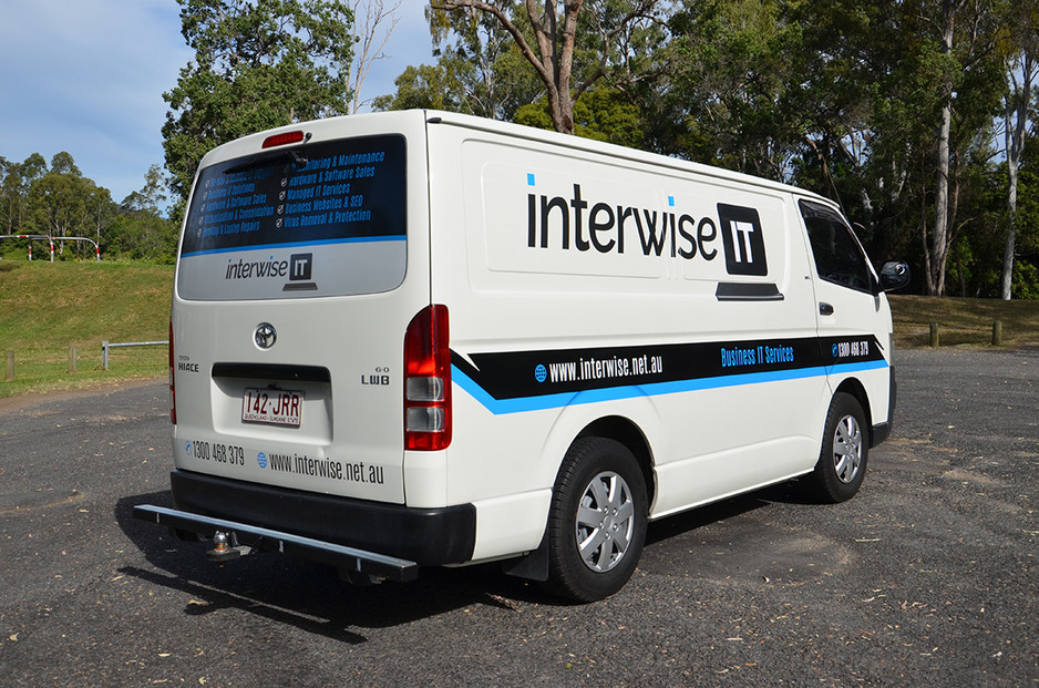 Crisp Signs & Graphic Design Pic 1 - Designed vehicle signage for Interwise IT