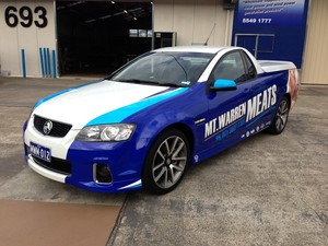 Crisp Signs & Graphic Design Pic 4 - Mt Warren Meats car wrap