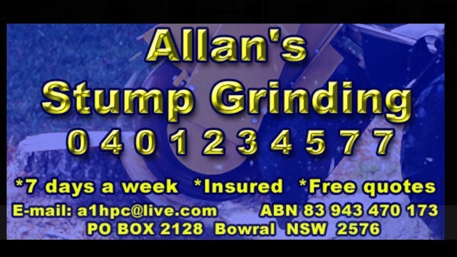 Allan's Stump Grinding Pic 1 - We will beat any reasonable quote