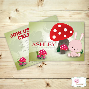 Creative Square Party Sationery & Party Supply Pic 2 - Garden Rabbit Party Inviations