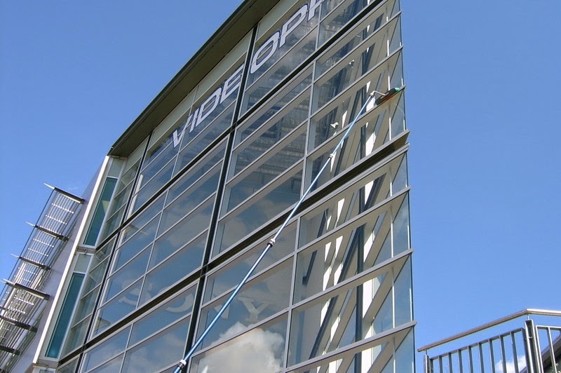 Get It Clean Pic 1 - Window cleaning from the ground using telescopic poles