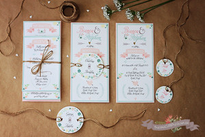 Precious Little Prints Pic 3 - Wedding Invitations Design Whimsical Vintage Style DL size