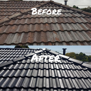 Affordable Roof Tiling Pty Ltd Pic 4 - Before after shot of a full restoration