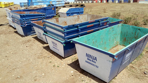 Ninja Skip Bins Pic 3 - Some skip bins in yard waiting for delivery