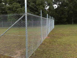 All Hills Fencing Pic 5 - Chainwire Fencing with 3 strands of barb wire