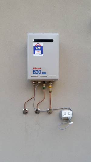 South Adelaide Plumbing And Gas Pic 5 - Rinnai Hot Water unit installed at Bradbury South Australia For hot water that never runs out these are a great affordable and reliable option