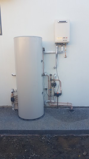 South Adelaide Plumbing And Gas Pic 4 - Solar hot water with continuous flow backup installed in Somerton Park South Australia This house has a hot water flow and return line that circulates hot water around the house providing fast hot water to every tap