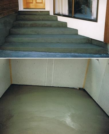 Spread It Plasterers Pic 1 - old steps replastered for safety and to tidy appearance wet shower bathroom floor