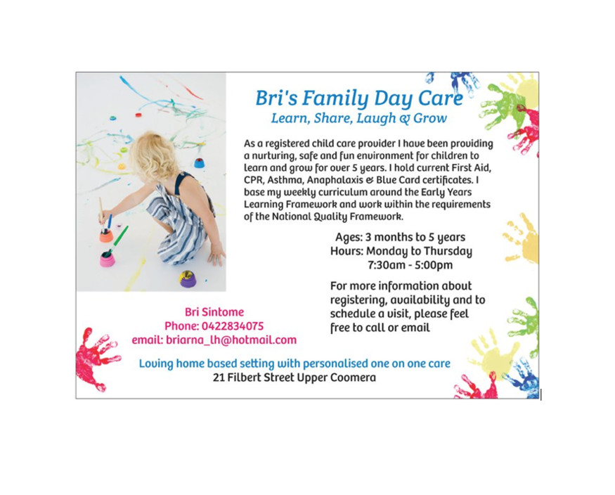 Bri's Family Day Care Pic 1 - Vacancies Available