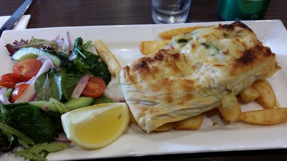 Deck 56 Restaurant Pic 1 - Chicken Filo with Chips and Salad