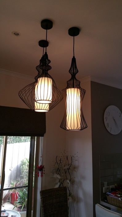 Protocol Electrical Contracting Pic 1 - Some pendant lights installed for a very happy customer