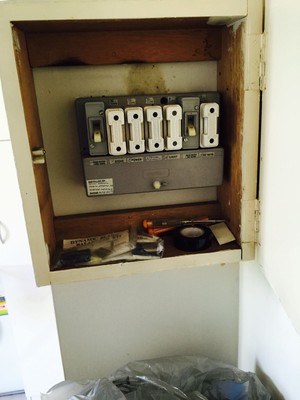 The Local Service Plumbing & Electrical Pic 5 - Old switchboard nearly caught fire