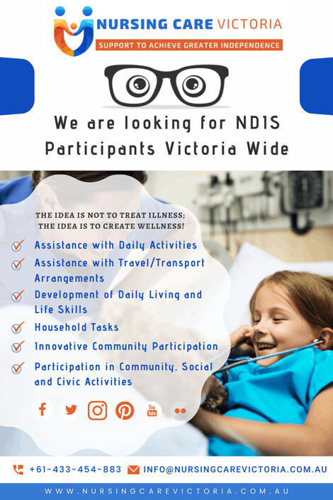 Nursing Care Victoria Pic 1 - We are looking for NDIS Participants Victoria Wide