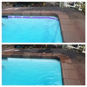 The Pool Stain Removers Pic 2 - Purple Cyanuric acid stains removed