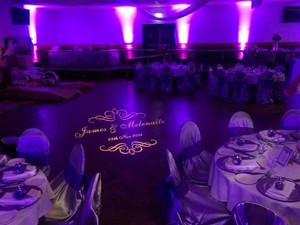 Phantos Lighting Pic 3 - wedding lighting setup with gobo projector Mona Vale Pittwater RSL