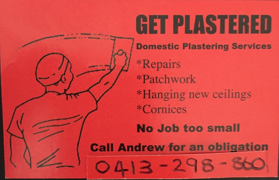 Get Plastered Domestic Plastering Services Pic 1 - New number 0413 298 860