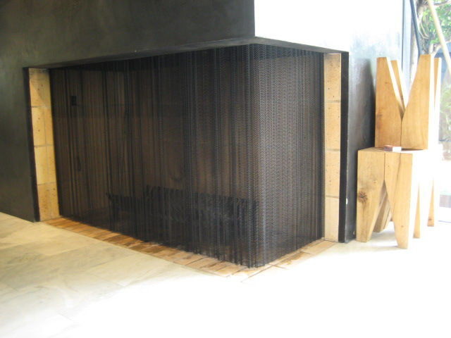 Screens & Fireplaces Australia Pic 1 - Curtain mesh firescreen