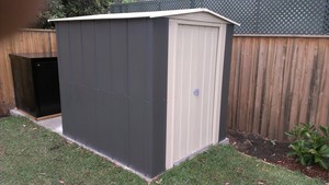 Shed Installations Pic 3 - 18 x 21m Oldfields Slate Grey Garden Shed