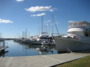 Australian Boat Brokers Pic 4 - our big boat marina berth section for our power sail listings