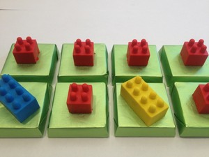 Coco and Bonbons Pic 4 - Lego chocolate squares for all to enjoy Why not give your chocolate favors out to your classmates to celebrate your birthday