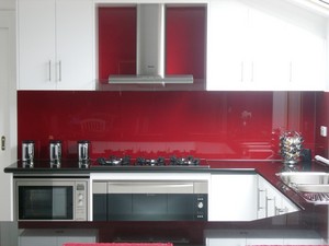 Point Cook Glass Pic 5 - RED GLASS SPLASHBACK