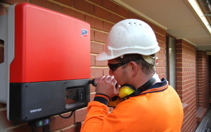 Kenny & Sun Pic 3 - Inverter being checked during a solar system annual service