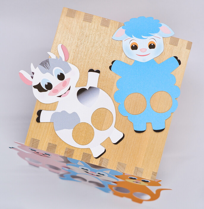 Favours To Go Pic 1 - Here are two examples of our party favours A cow and lamb finger puppet