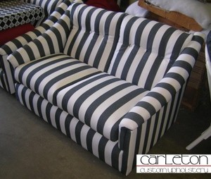 Carleton Custom Upholstery Pic 2 - Recovered and reupholstered couch looks like new