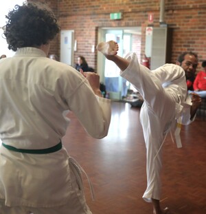 First Tae Kwon Do Pic 3 - Free Sparring action