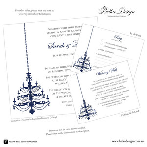 Belka Design - Wedding Invitations Pic 2 - Chandelier Wedding Invitation