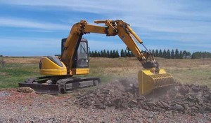 Irwin's Inc bobcat, excavator & truck-trailer hire Geelong Pic 4 - Irwins Inc excavator rubbish waste debris removal Geelong