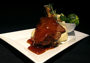 Montague's Restaurant Pic 2 - Lamb Shank braised and slow cooked on a bed of silky mash and home style sauce