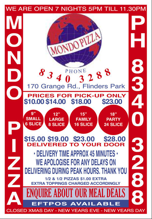 Mondo Pizza Pic 1 - Effective from August 2015