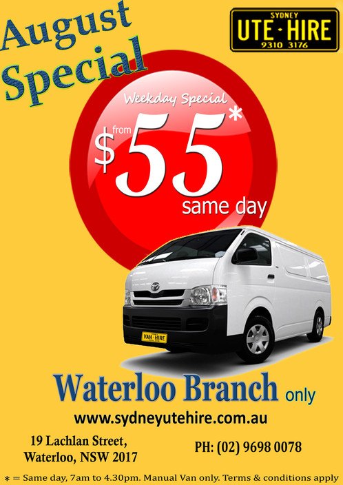 Sydney Van Hire Pic 1 - Sydney Ute and Van hire