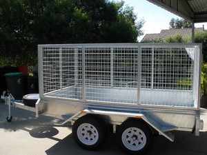 BONANZA TRAILERS Pic 2 - 8x5 Tandem With Cage New Wheels and Tyres Free Jockey and Spare Wheel