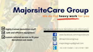 Majorsite Care Group Pic 2 - Need staff for your demolition job We have staff ready to do the heavy work for you