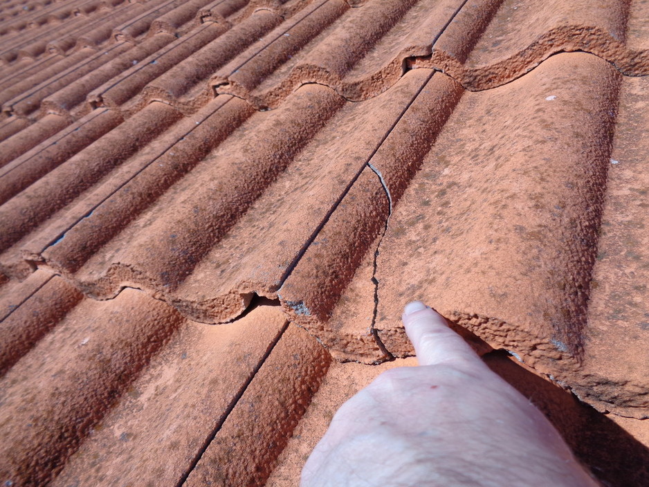 EZ Building and Pest Inspections Pic 1 - Cracked Roof Tile