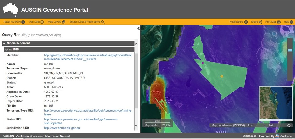 Sibelco Australia Pic 1 - Mineral Sand Mining Waste is visible in AusGIN radiometric imagery