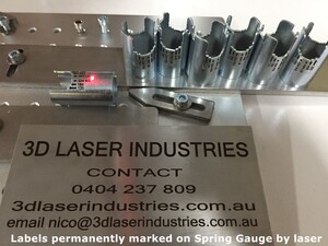 3D Laser Industries Pic 5 - Laser marking can print label permanently on tools