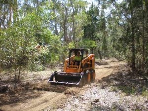 Goslin Earthmoving Brisbane North Pic 5 - One of the bobcats hard at work clearing and levelling