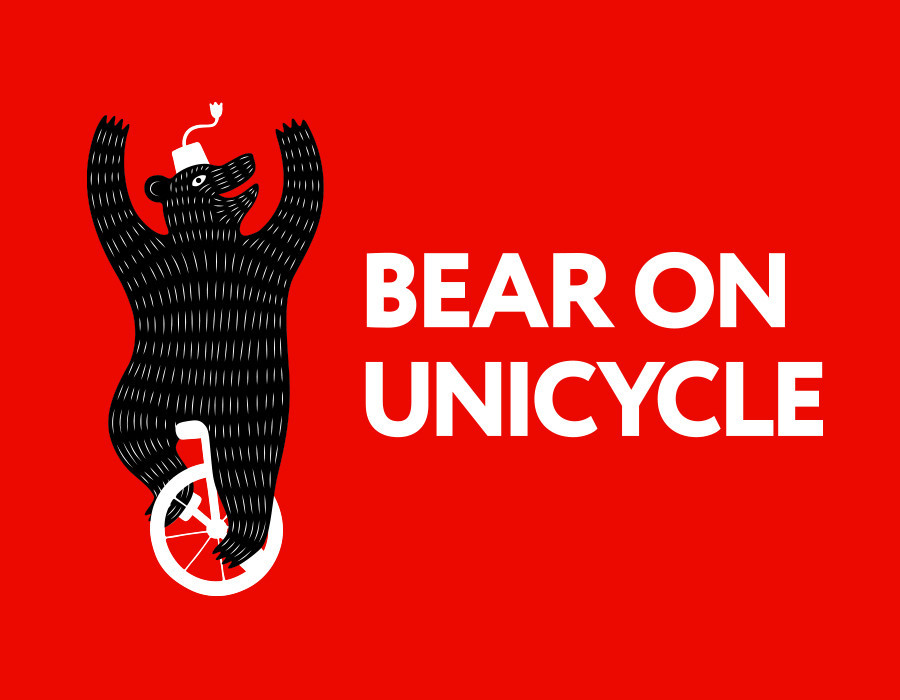 Bear On Unicycle Pic 1 - Bear On Unicycle Adelaide