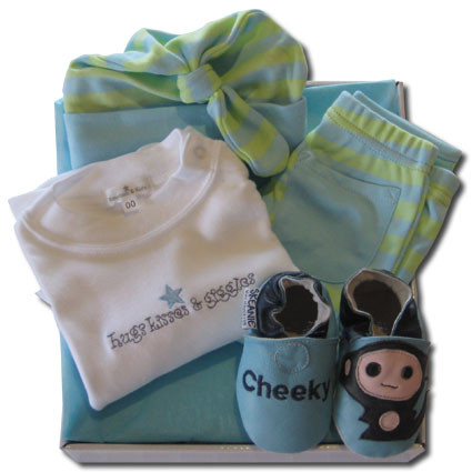 newborngift.com.au Pic 1 - cheeky monkey baby gift box