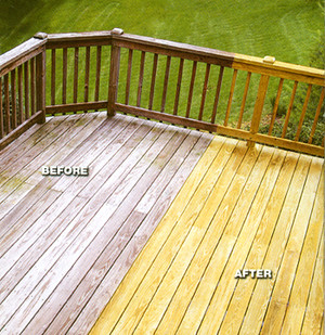 Fishbone Pressure Washing Pic 3 - decking made gold