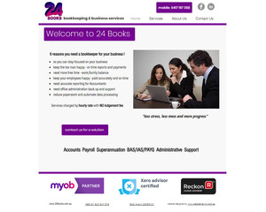 Website In A Wink Pic 5 - Website was designed for 24 Books Bookkeeping Services and Payroll Processing Clare Mid North and Adelaide