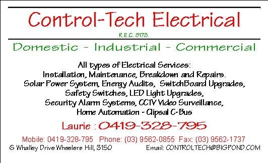 Control-Tech Electrical Services   (REC:8173) Pic 1