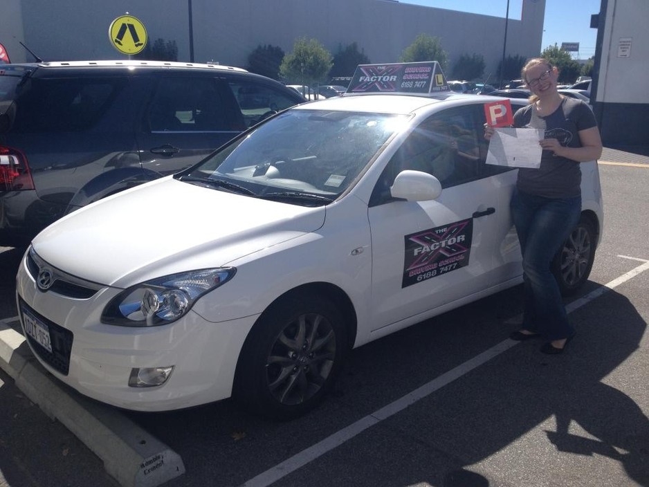 Yanchep Driving School Pic 1 - Lara is looking super happy after passing her test thanks to our enthusiastic instructor Sarah