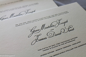 The Wedding Well Pic 2 - Our letterpress wedding invitations are printed on the finest 600gsm cotton paper