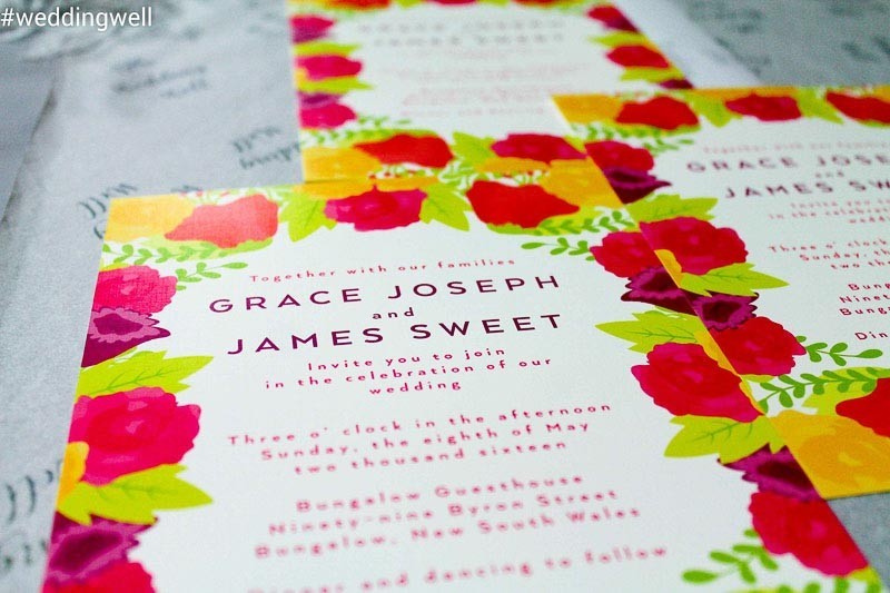 The Wedding Well Pic 1 - Our offset wedding invitations are printed on fine 230gsm linen paper stock