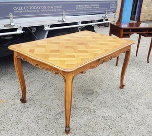 JW Polishing Pic 3 - Oak table stripped and resprayed lighter